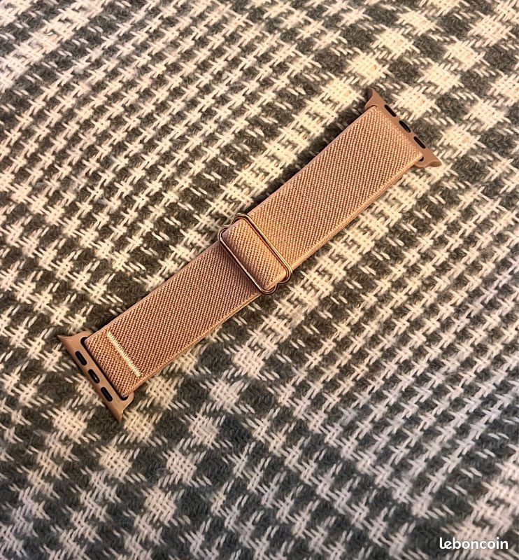 🍁Bracelet extensible montre Apple Watch 42mm, 44mm, 45mm, SE et Ultra 1 2 3 49mm couleur beige nude (image 15)