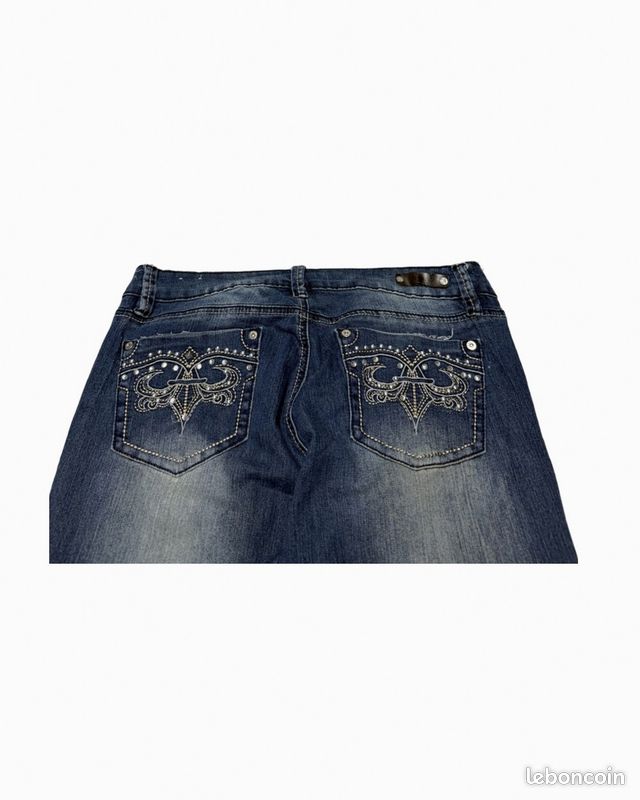Jeans Femme Royalty By Ymi W34 L29 Bleu Coton Très bon état Bootcut Normal Uni (image 4)