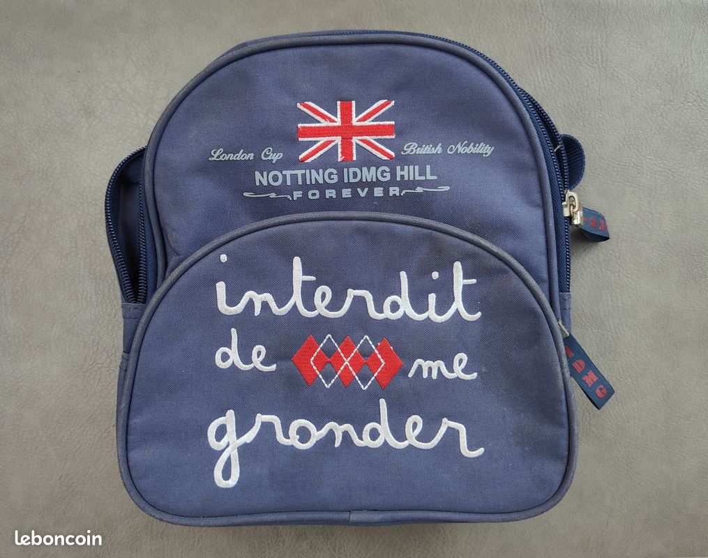 Petit sac à dos / cartable pour enfant "Interdit de me gronder" (image 1)