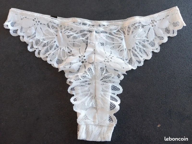 Tanga Lejaby Blanc - Taille FR 4 / USA L/7 - Neuf Avec étiquettes