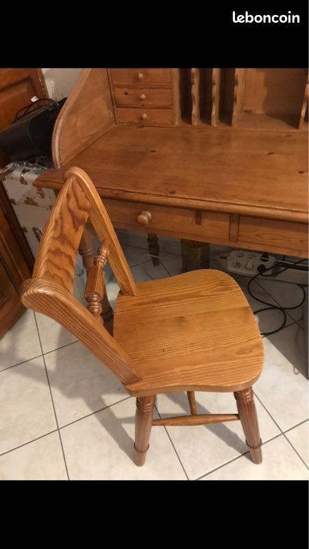 Secrétaire/Bureau + chaise marque Intériors en bois (image 2)