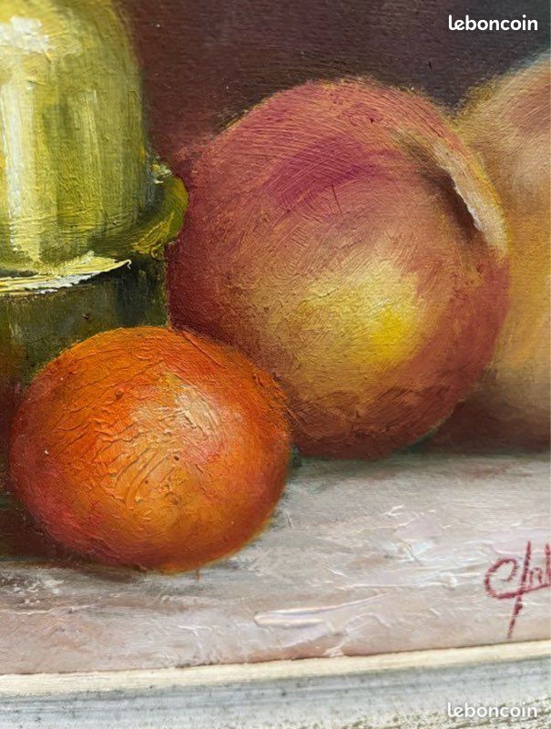 Tableau ancien signé et encadré - Nature morte (image 6)
