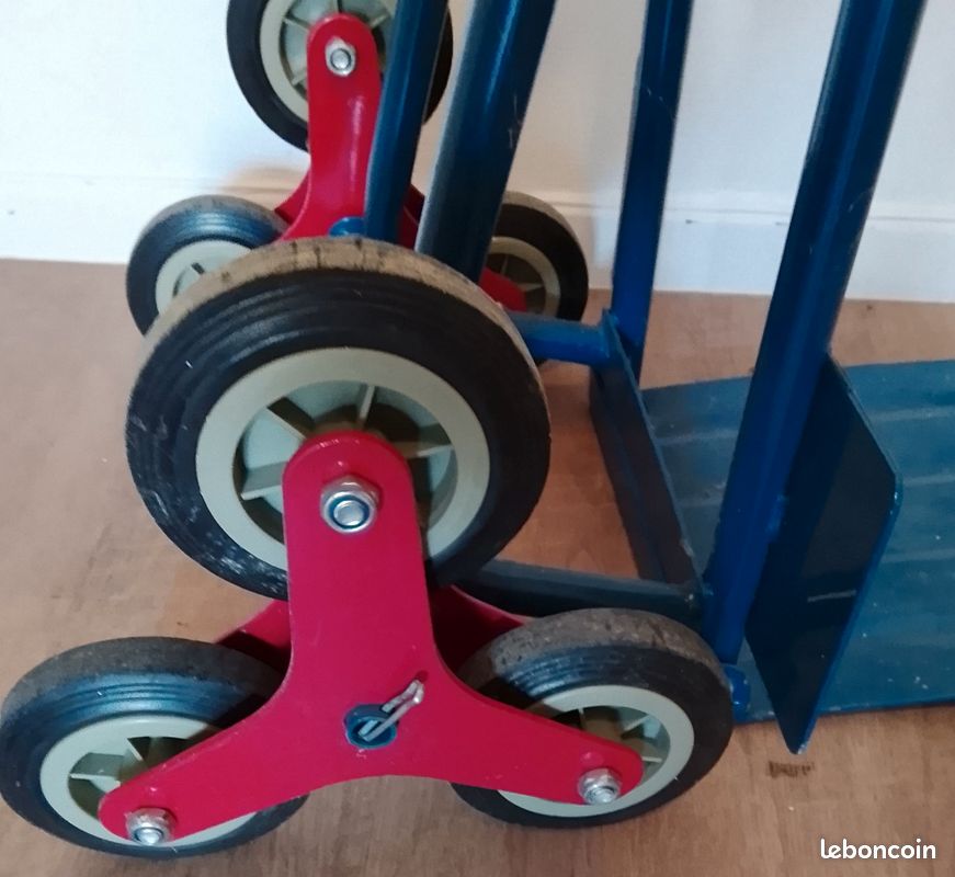 DIABLE A 6 ROUE AVEC PLATEAU RABATTABLE ES RÉGLABLE EN HAUTEUR charge jusqu'à 200 kg (image 3)
