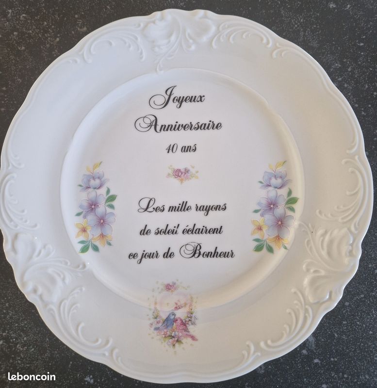 2 Assiettes Anniversaire (image 1)