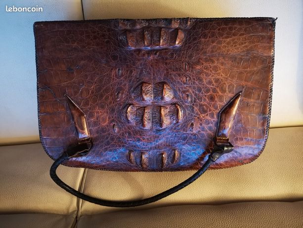 Sac en vrai croco Accessoires Bagagerie