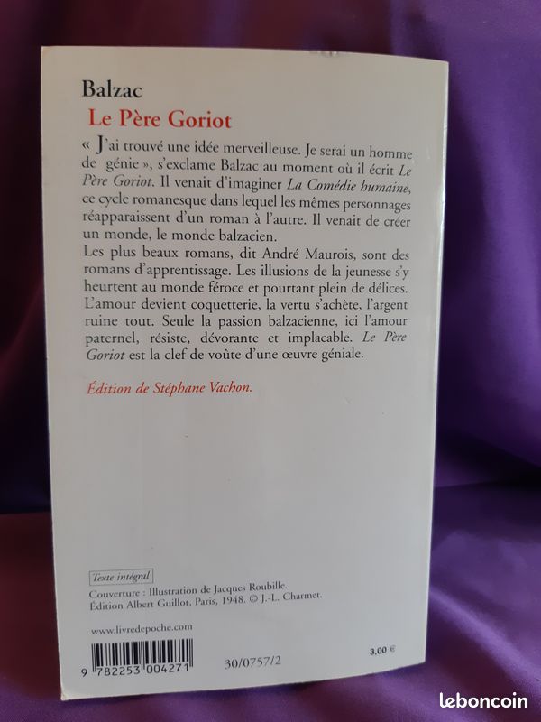 Livre Le Père Goriot (image 2)