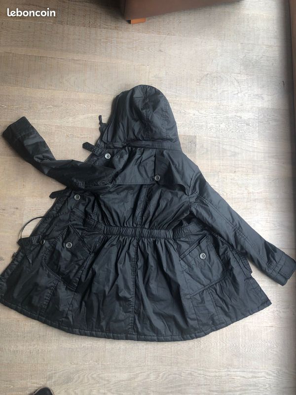 Veste imperméable noire 12-16 ans (image 2)