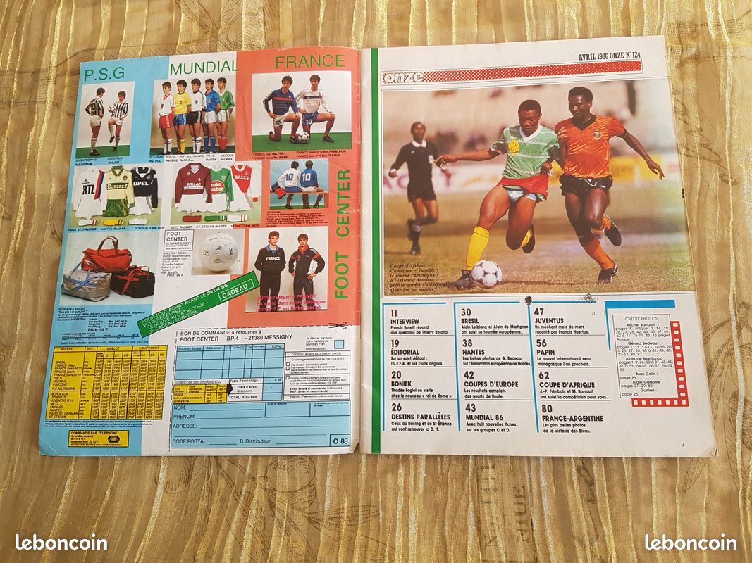 Magazine Onze N°124 Avril 1986 - Bossis, Boniek, Madjer - Football - Avec Fiches