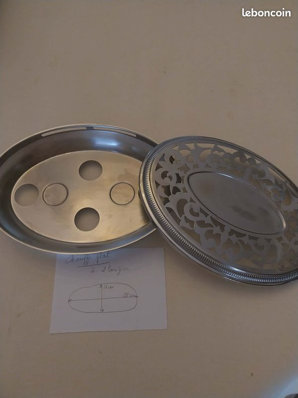 Jean Couzon 2 Plats De Service En Inox MAZARIN 18/10, Jama