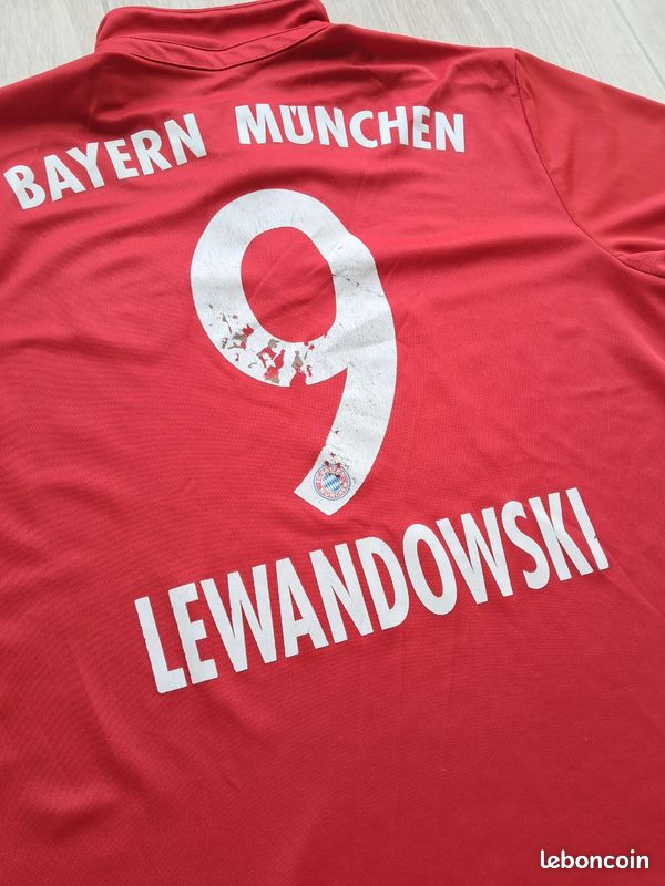 Maillot Troisième Bayern München 2017/18 Lewandowski #9 | Adidas Blanc XS Occasion
