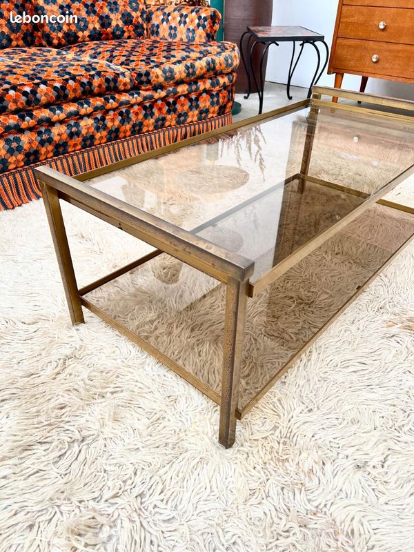 Table basse verre et doré au meilleur prix | Leroy Merlin