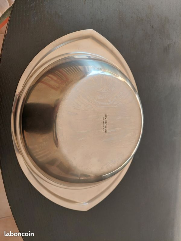 Plat de service neuf Guy Degrenne inox - Arts de la table