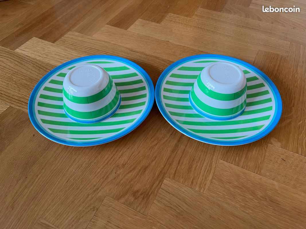 Lot HEMA, 2 Assiettes + 2 Bols - Bébé, Enfant, Adulte (image 11)