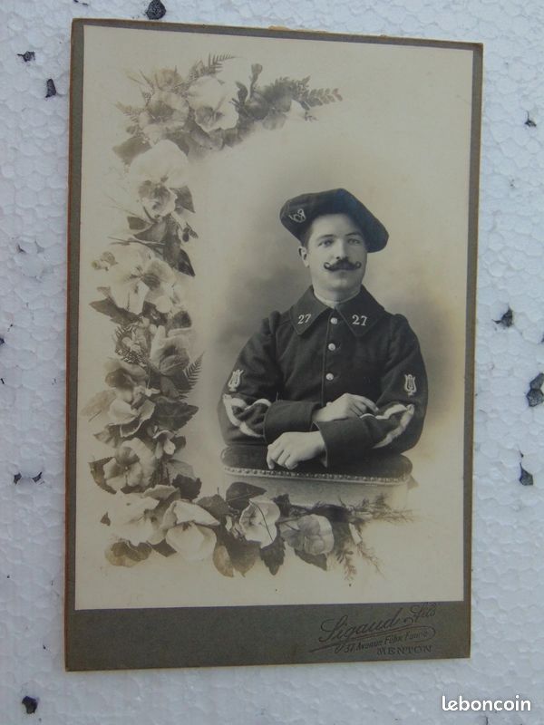 ANCIENNE PHOTO MILITAIRE francais chasseur alpin guerre soldat vintage