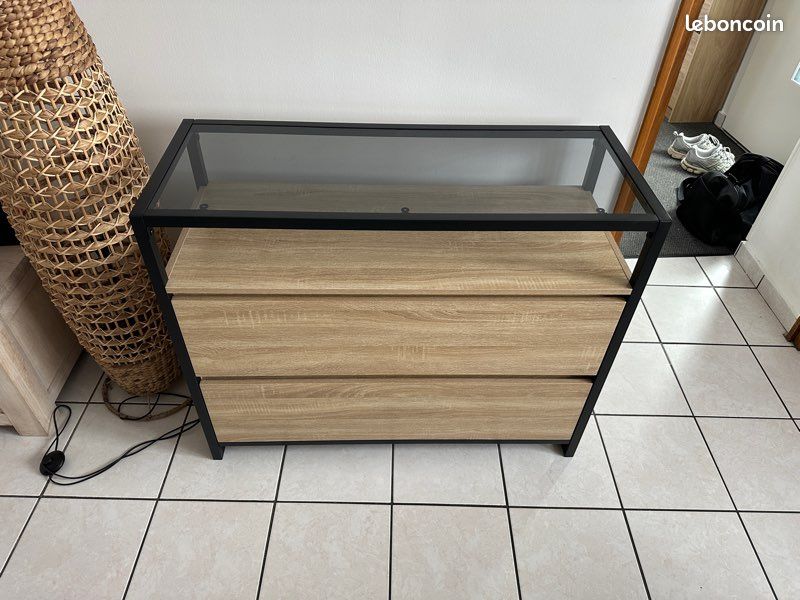 Meuble commode 2 tiroirs (image 2)