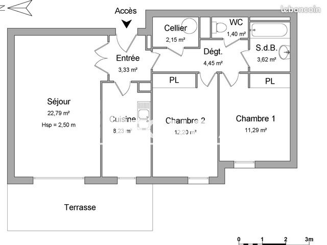 Appartement 3 pièces 69 m² · à Aix-en-Provence · 69 m² · 1 103 €