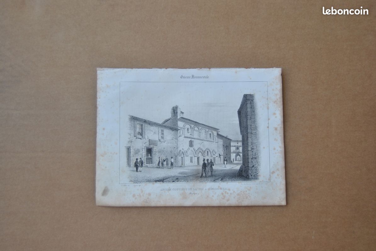 Tirage Albuminé Vintage Périgueux - Clouterie Et Pont Cassé, Circa 1880, Original