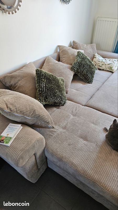 Salon convertible beige neuf (image 6)