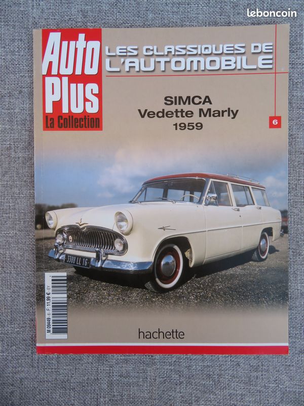 Miniature Simca Vedette Marly 1959 - Ixo / Hachette - 1/24 - Crème - Neuve