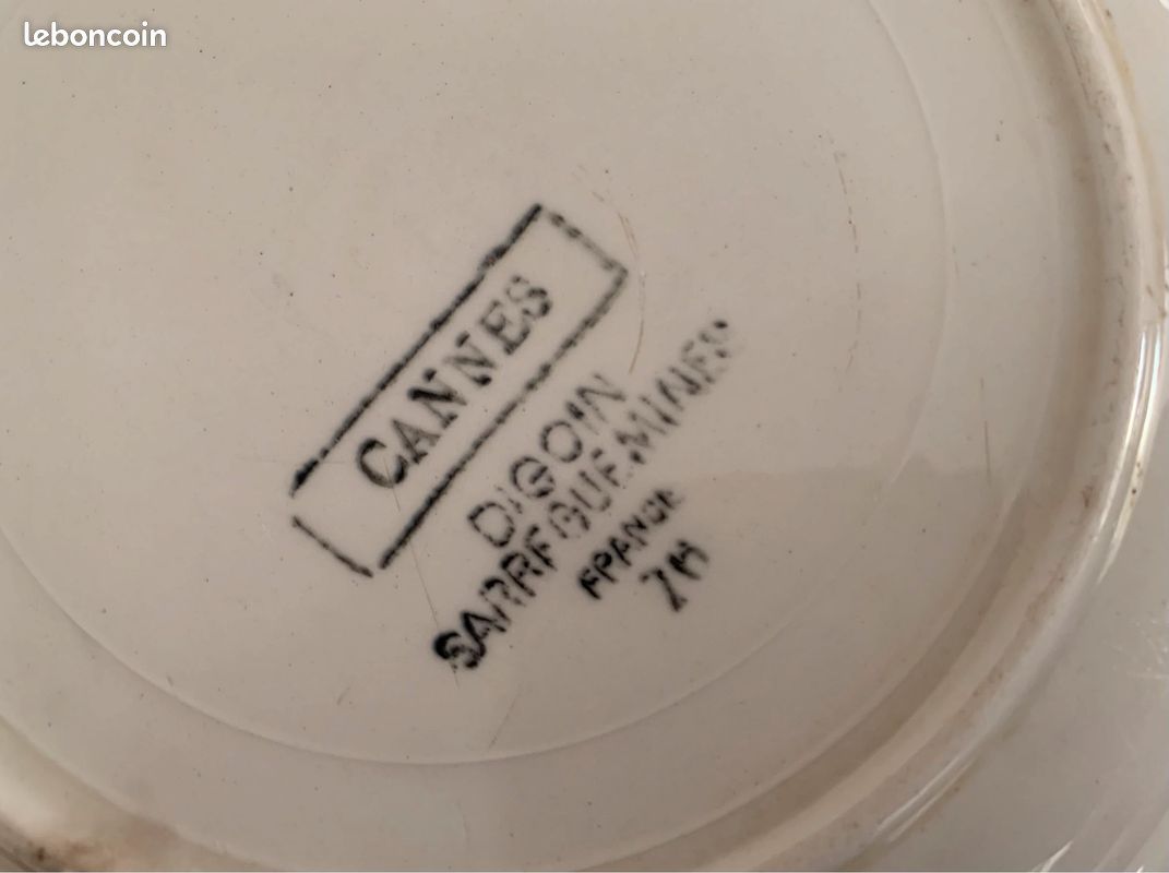 2 assiettes Digoin Sarreguemines CANNES (image 3)