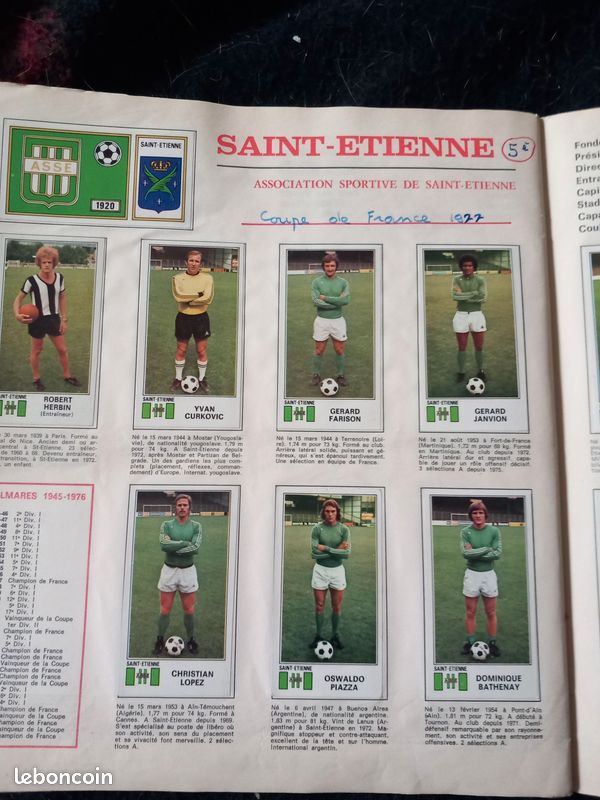Page Album Panini Football 77 - Club De Troyes (TAF/ESTAC) - Collection Vintage 1977 - Occasion
