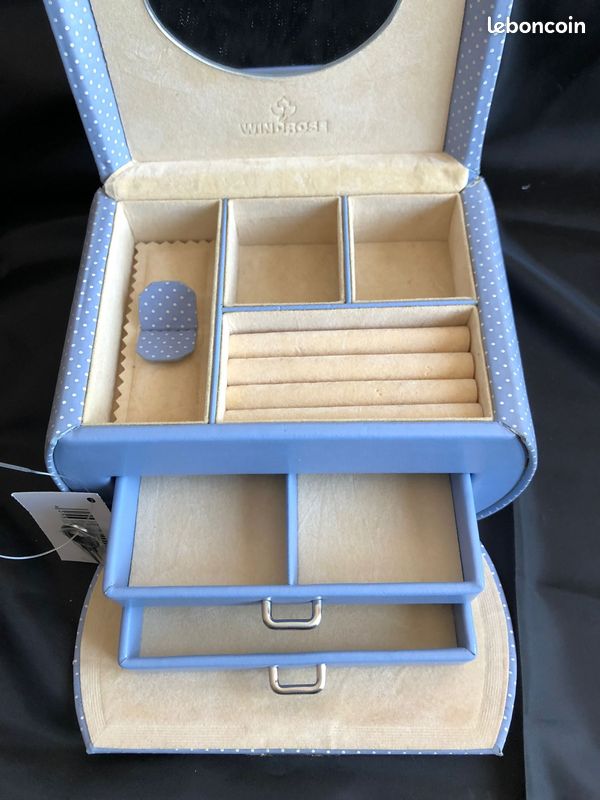 Boite à bijoux bleu à pois (image 2)