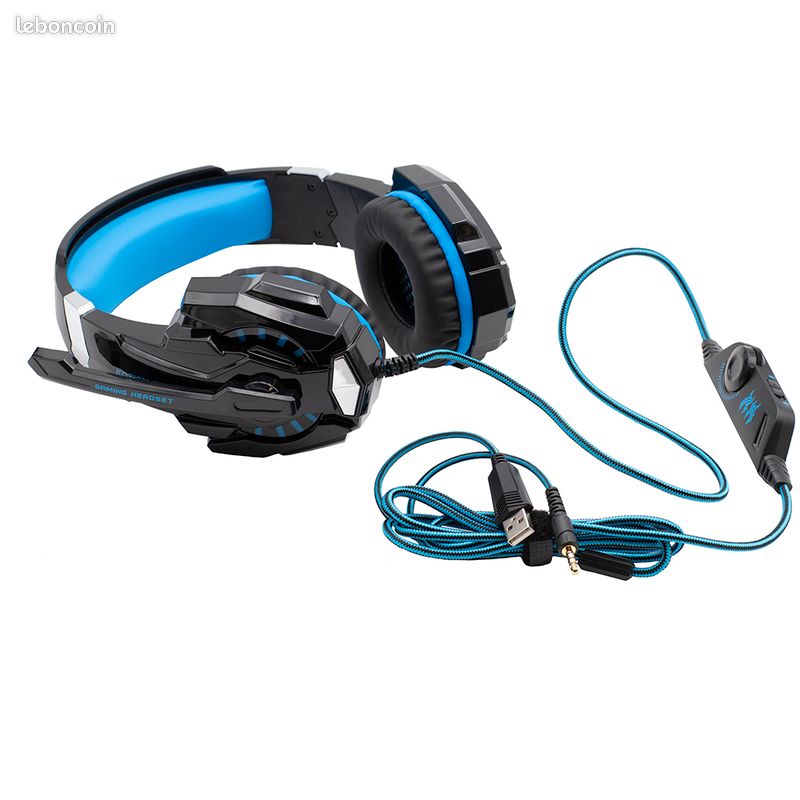 Casque Gamer bleu (image 2)