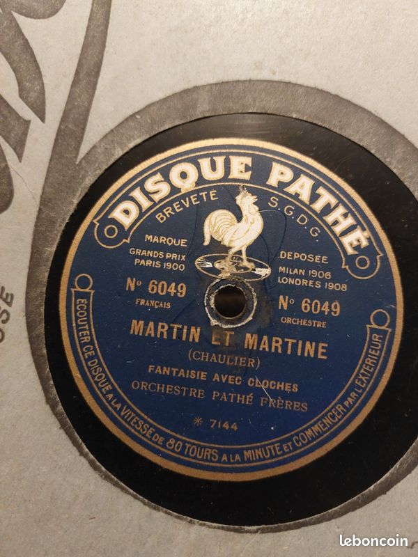 Gramophone Pathé – Tourne-Disque 78 Tours – Époque Vintage – Occasion