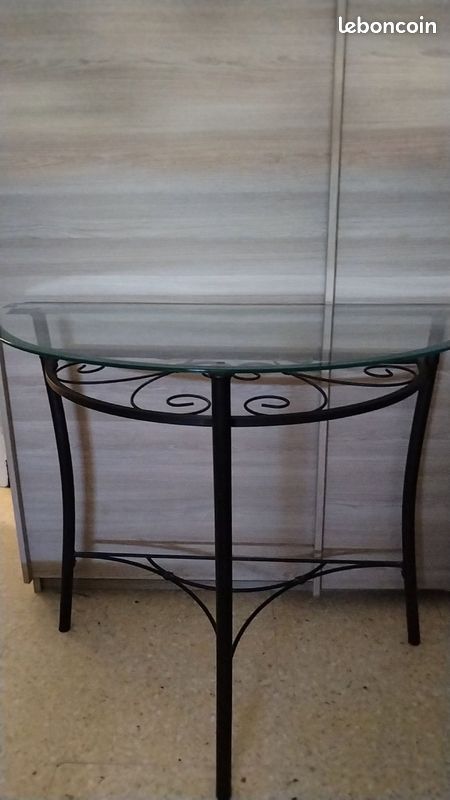 Console demi lune fer forgé (image 1)