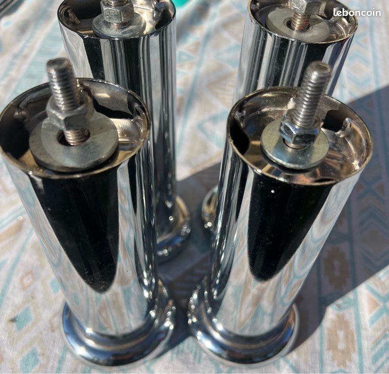 Pieds de lit inox 15 cm (image 2)