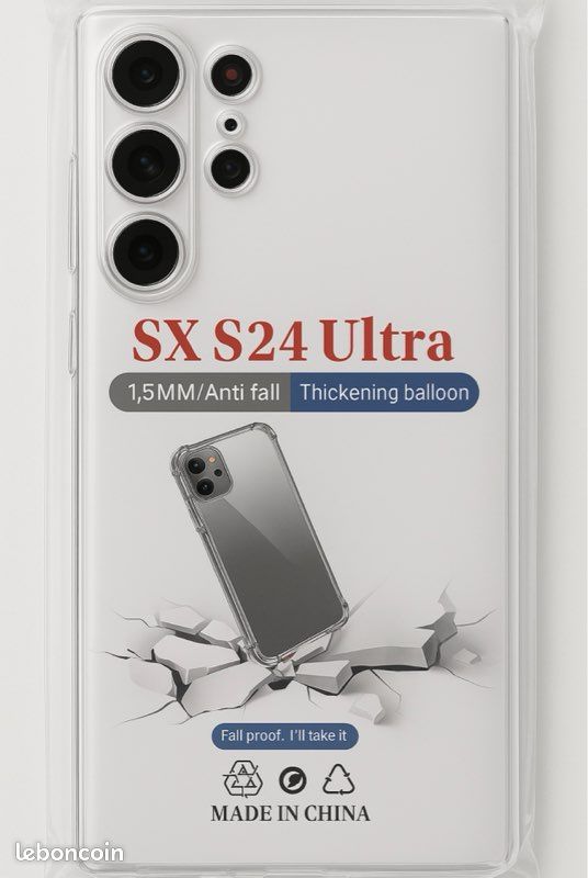 📱 Coque Transparente Samsung Galaxy S24 Ultra – Anti-choc & Ultra Résistante (image 5)