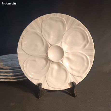 5 Raviers à Huîtres Pillivuyt Porcelaine Blanche – Du Vintage Français Pour Les Gourmets !