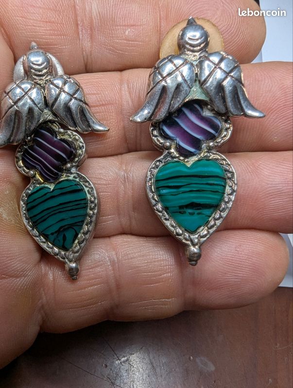 Boucles D'oreilles Reminiscence Vintage 80/90's Par Zoé Coste - Multicolore, Résine - Occasion