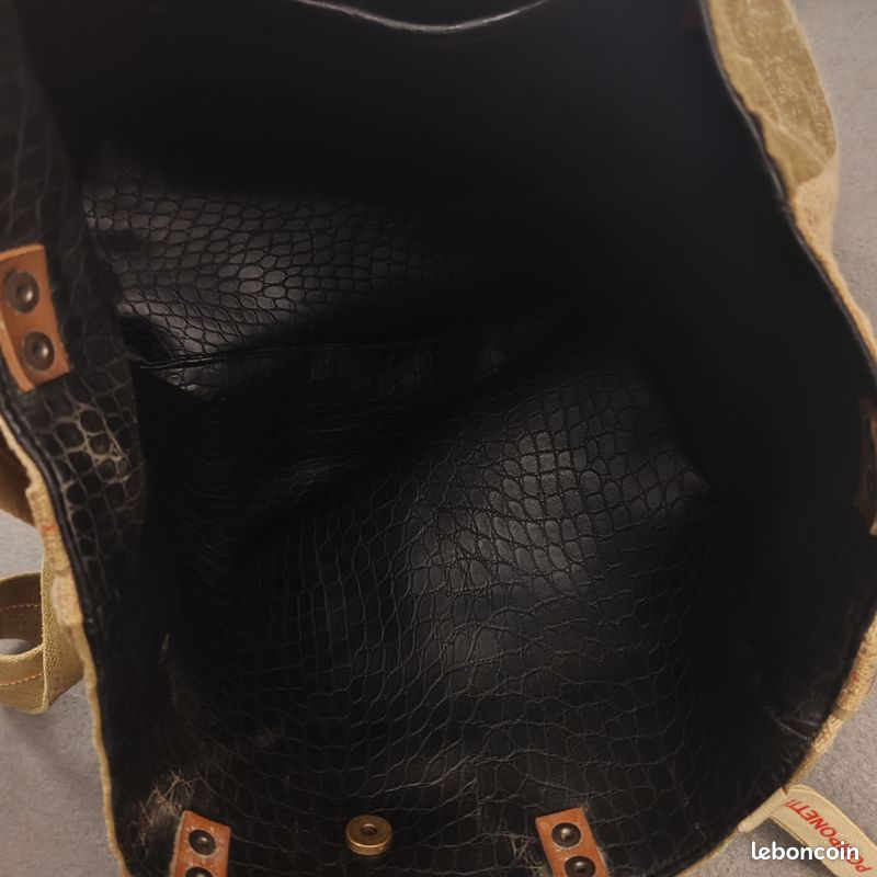 Sac à main sac cabas Pomponette vintage en bon état