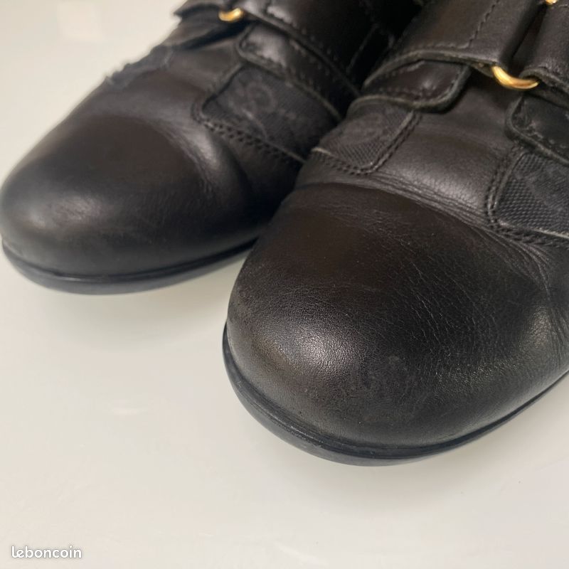 Tennis Gucci vintage en cuir noir (image 12)