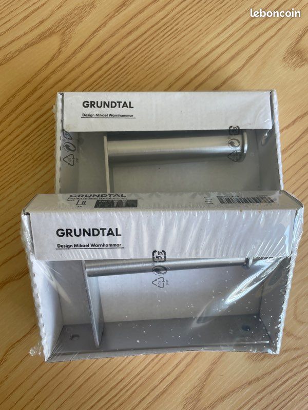 Lot de 2 supports papier toilette Ilea GRUNDTHAL (image 1)