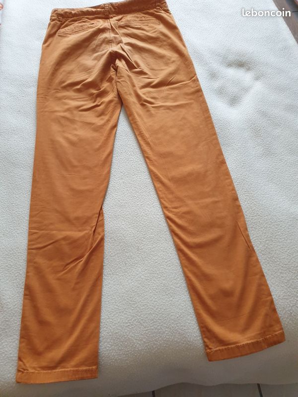 Pantalon orange T.38 Kiabi Slim fit (image 3)