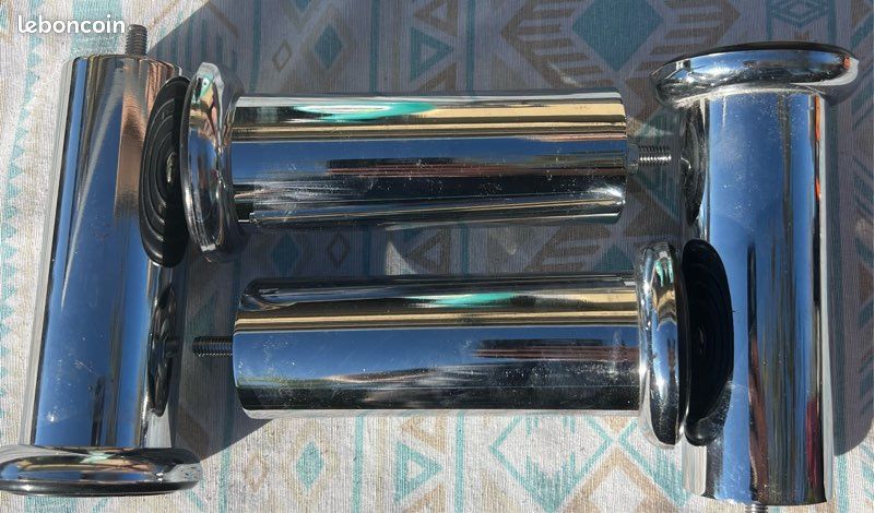 Pieds de lit inox 15 cm (image 1)