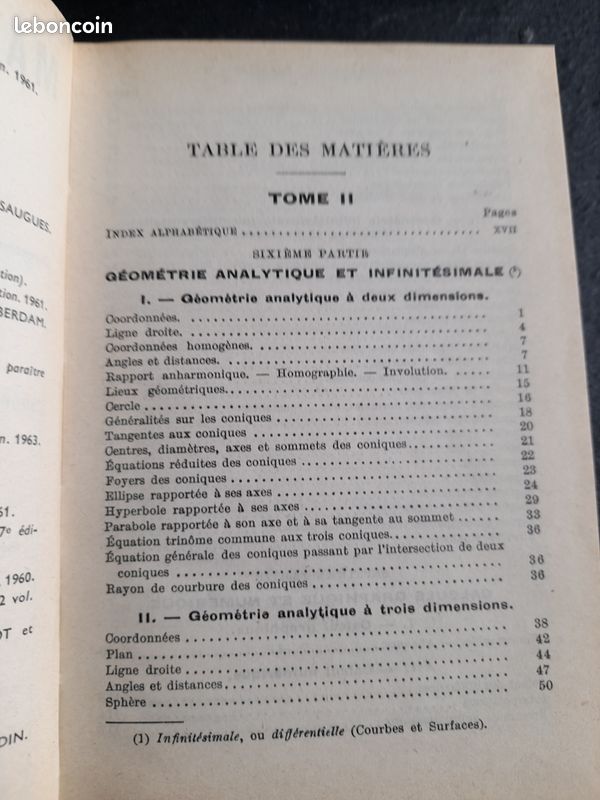 Livres Aide mémoire Dunod Mathématiques Générales en deux tomes (image 6)