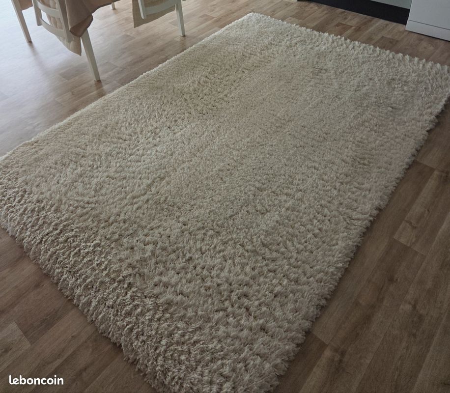 Tapis, poils hauts, blanc, 160x230 cm (image 1)