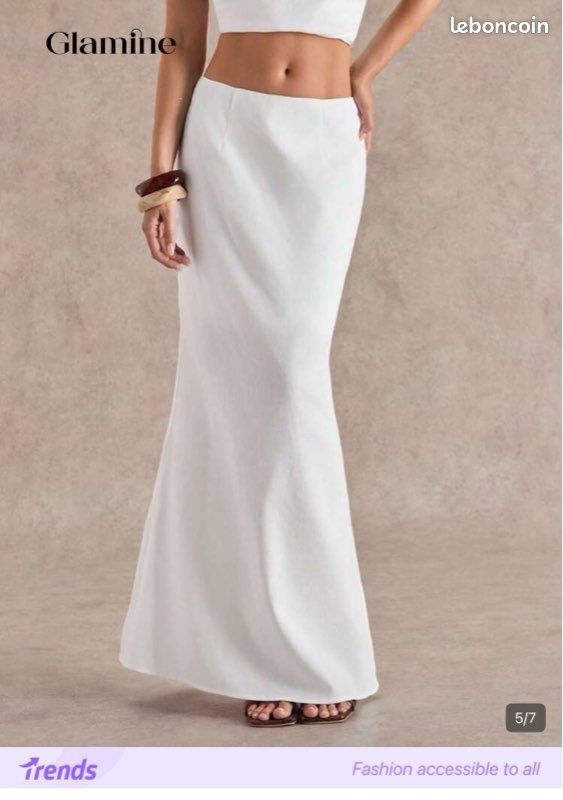 Jupe Blanche JOCAVI Taille 42 – Coton Mélangé, Neuve Avec étiquettes, étiquetée 139€