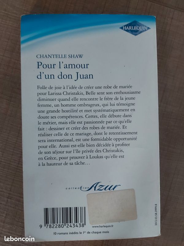 Livre Harlequin, Pour l'amour d'un Don Juan (image 2)