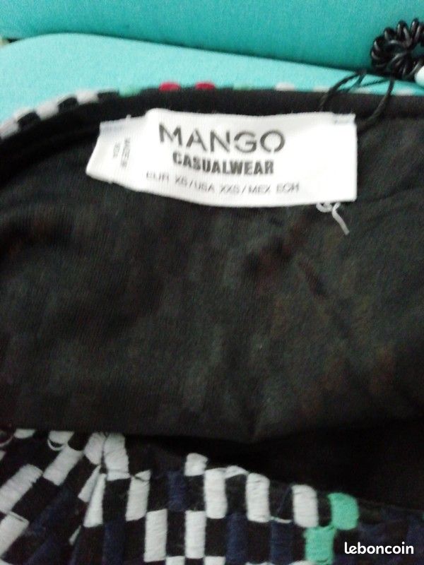 Jupe courte Mango colorée TXS (image 2)