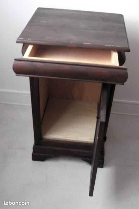 Ancien meuble de rangement en pin 1 porte 1 tiroir (image 3)