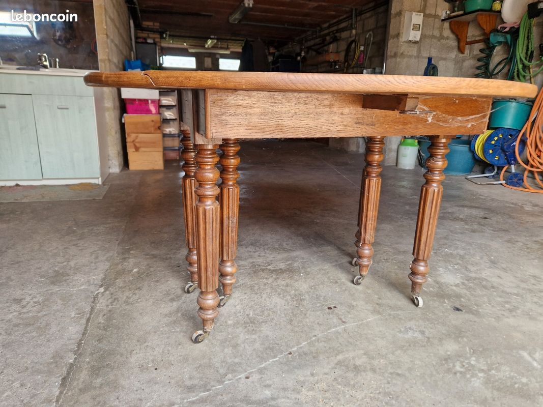 Table a abattant massif vintage (image 6)