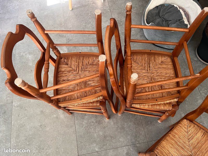 Chaise assise paille (image 4)