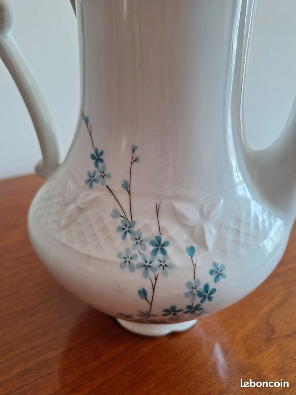 Cafetiere ancienne porcelaine Lourioux (image 3)