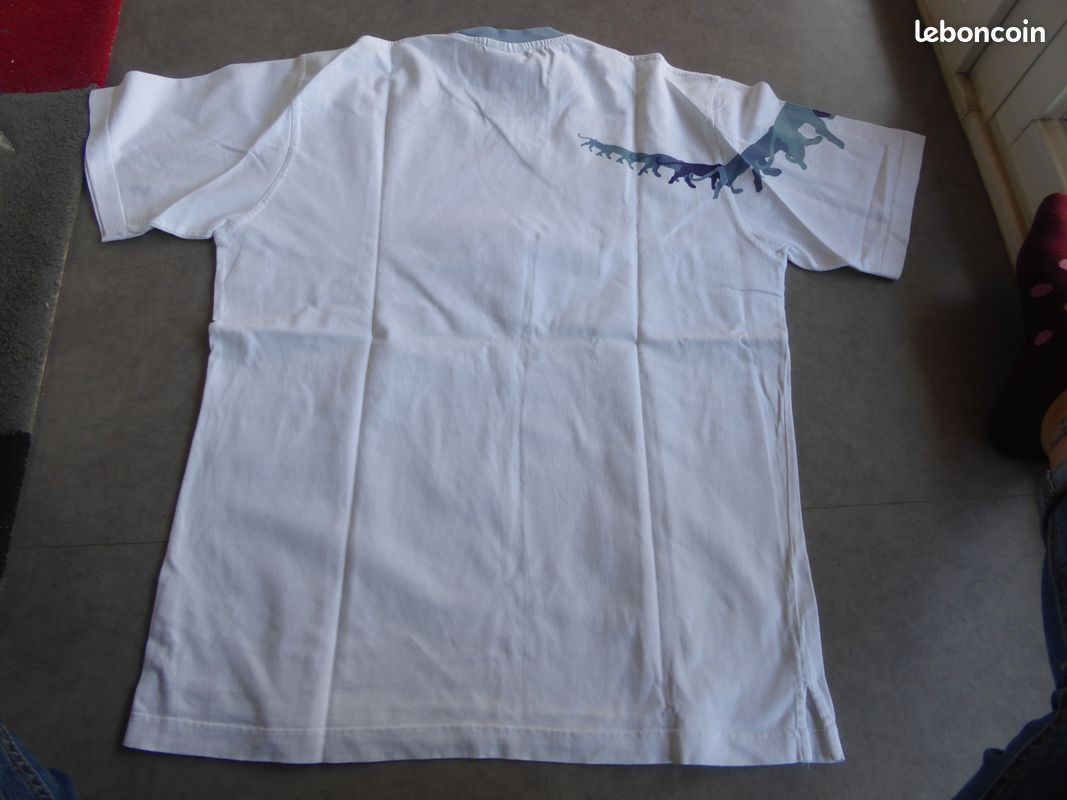 T-shirt homme blanc/bleu Airness - XL (image 4)