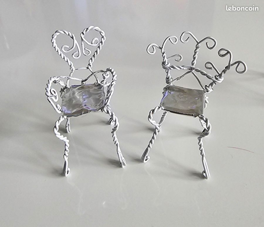 Chaise de jardin miniature en muselets (image 2)