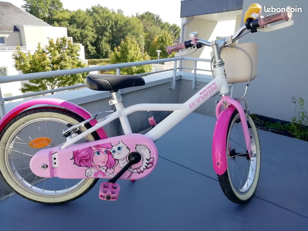 Vélo fille 16 pouce B-twin Docto girl 500 4-6 ans 1m.05-1m20 (image 1)